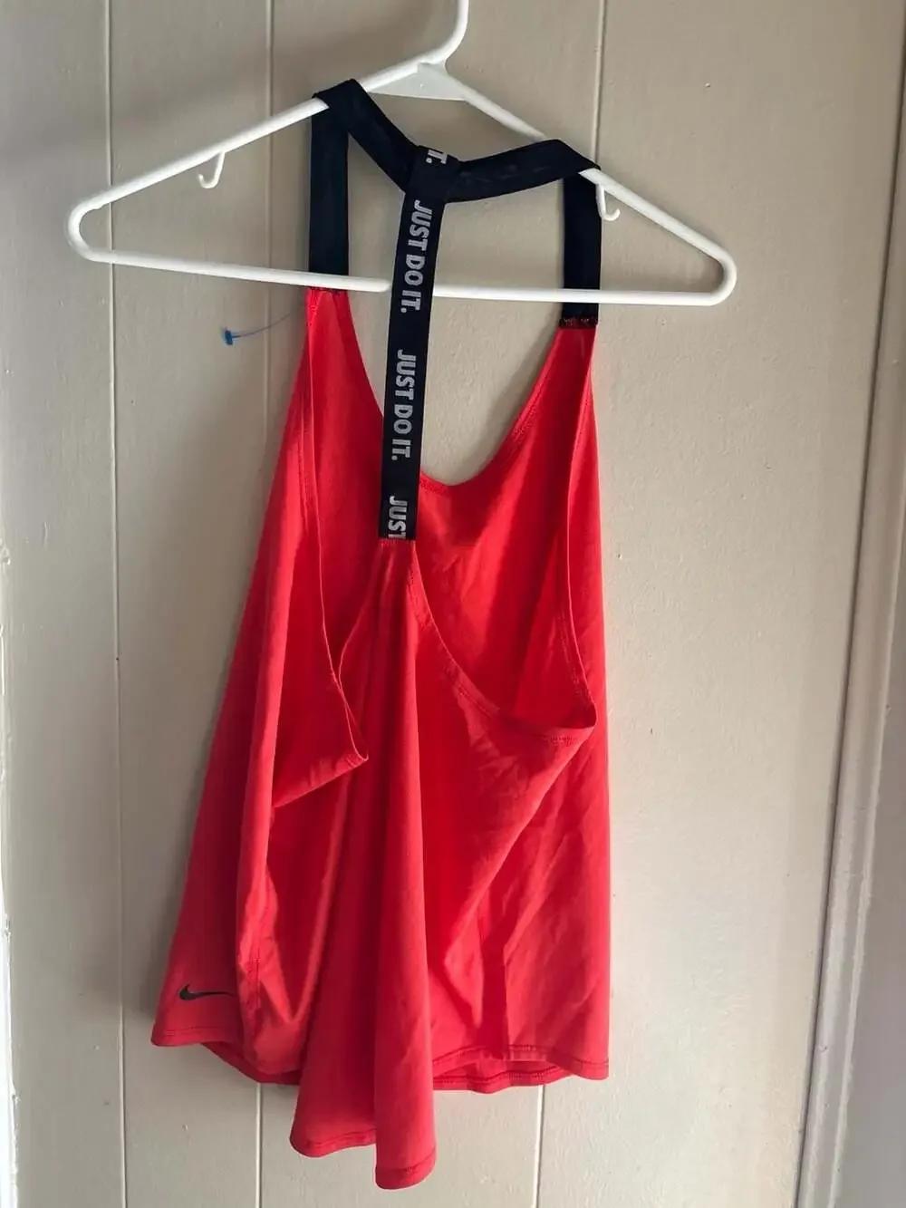 Nike Dri-FIT Women's Red Activewear Tank Top with Just Do It Back Strap Size M